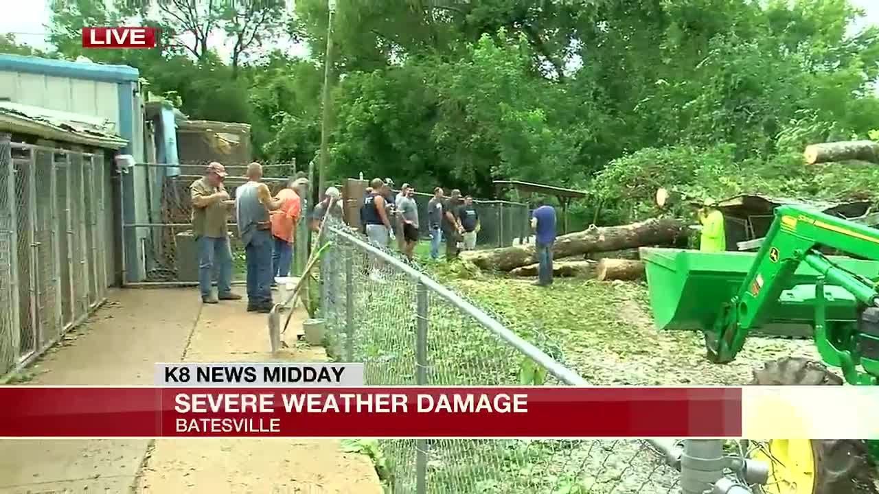 Independence County cleaning up storm damage - YouTube