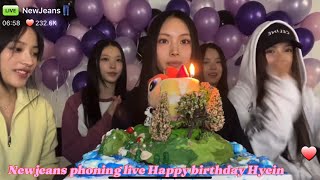 Newjeans phoning live Happy birthday Hyein 2024\/04\/21 (Engsub)