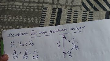 11th class conditions for zero resultant vector