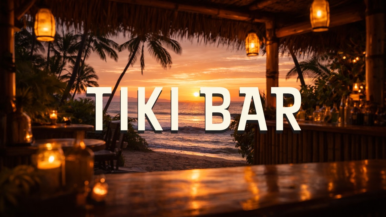 Tropical Escape 🌴 | Candlelit TIki Bar by the Beach