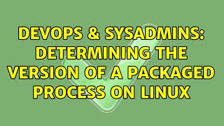 DevOps & SysAdmins: Determining the version of a packaged process on linux (5 Solutions!!)