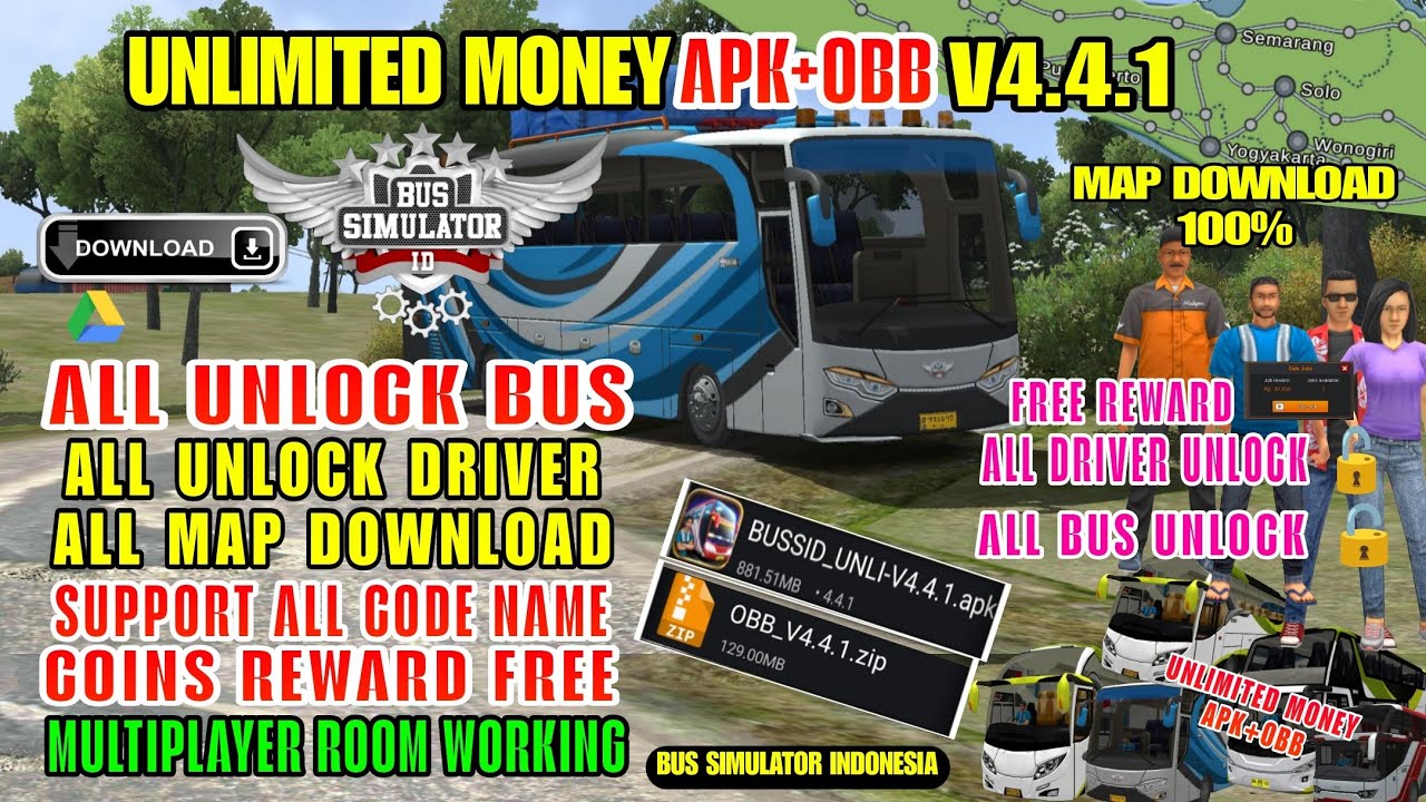 Unlimited money apk+obb v4.4.1 bus simulator Indonesia | unlimited money apk bus simulator Indonesia
