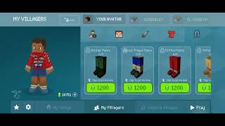 Using gems to change my avatar in Block Craft 3D.