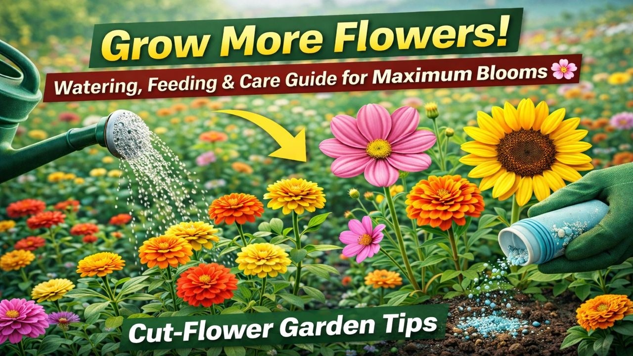 “Grow 2× More Flowers! Watering, Feeding & Care Tips for Maximum Blooms 🌸”
