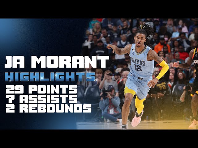 Ja Morant Highlights vs. Phoenix Suns  29 points, 7 assists, 2 rebounds 