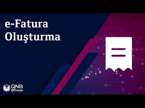 e-Fatura Oluşturma