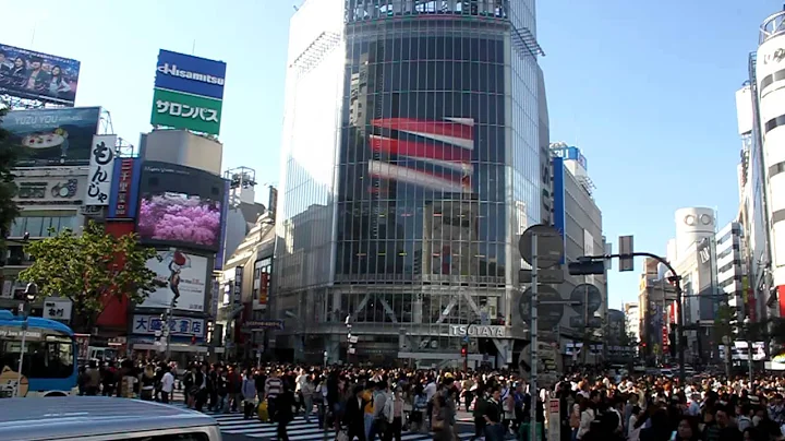Shibuya Crossing from Hachiko Statue - HD