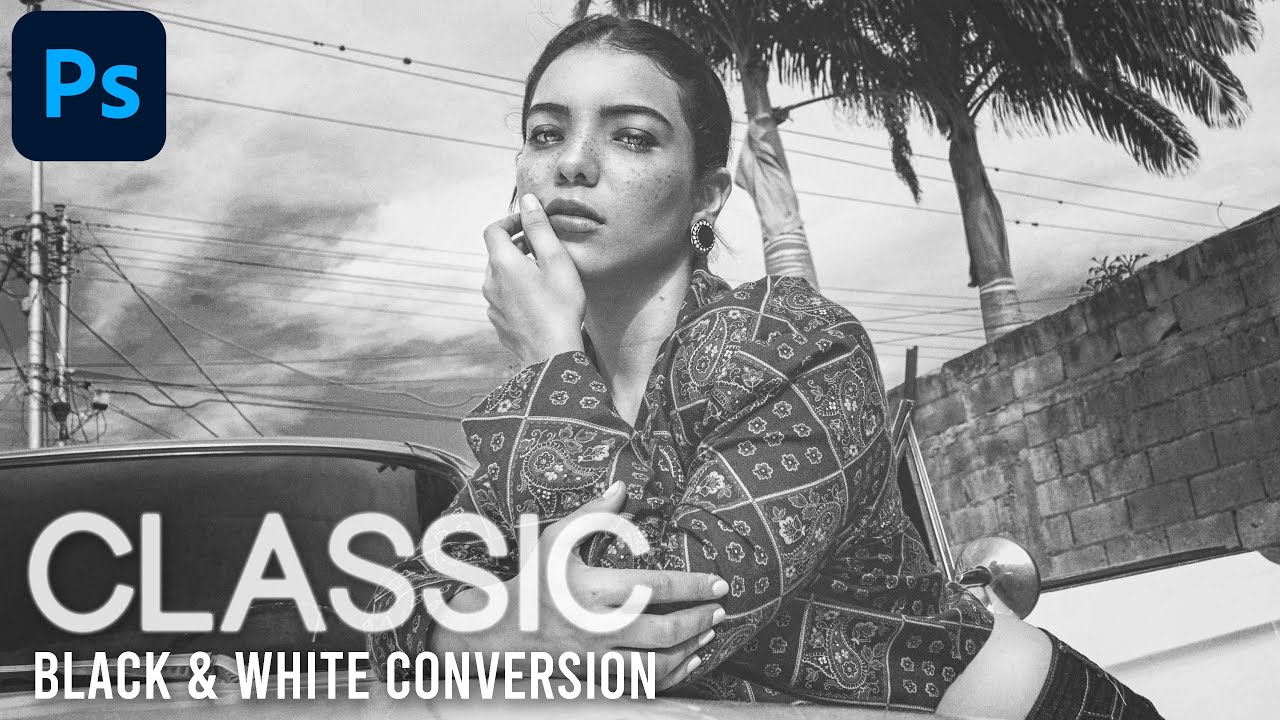 Classic Black & White Conversion in Photoshop CC | Washed Out Effect ...