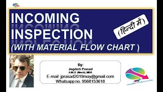 Incoming inspection  with material flow chart ((हिन्दी में )