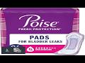 Poise Incontinence & Postpartum Pads for Bladder Leaks 5 Drop Maximum Absorbency