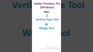 Adobe Premiere Pro shortcut key adobepremierepro adobepremiereprocc shortsvideo adobe shorts