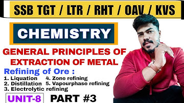 General Principles of Extraction of Metals || Refining of Ore || SSB TGT LTR RHT OAV OSSTET