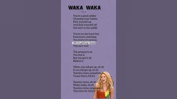 Thumbnail of Waka Waka ( This Time for Africa)  song  lyrics # shorts #shortfeed