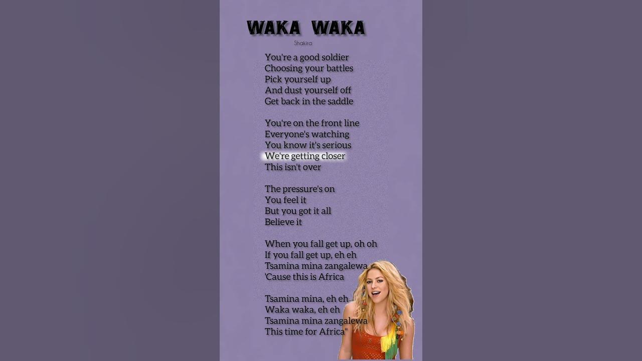 Waka Waka ( This Time for Africa)  song  lyrics # shorts #shortfeed