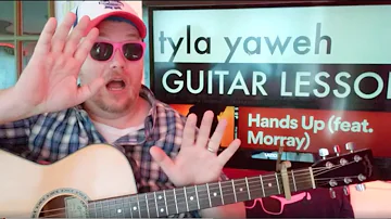How To Play Hands Up - Tyla Yaweh, Morray Guitar tutorial (Beginner lesson!)