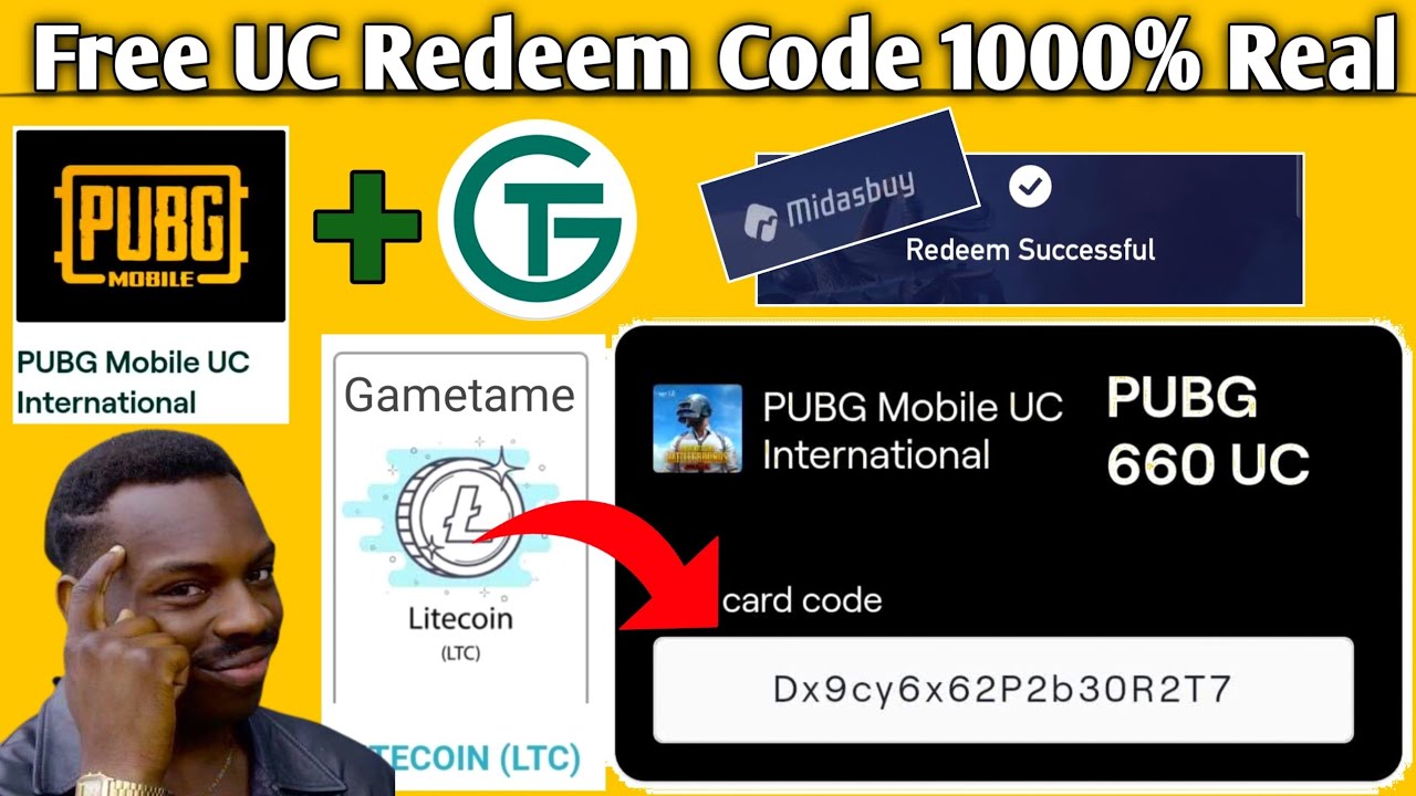 Midasbuy Free UC Redeem Code 2024  get free Gametame Litecoin  purchase PUBG UC with Litecoin