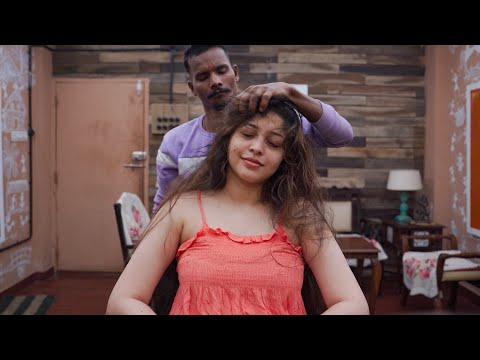 Scalp Rub Head Massage for Instant Sleep ASMR | Indian Massage