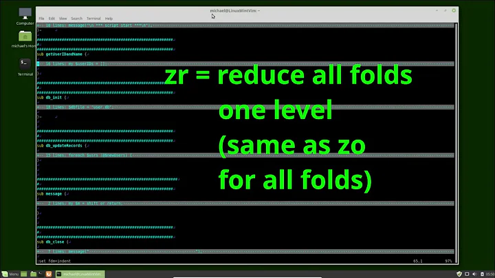 Vim (30) Folding Text pt5 - foldmethod=indent