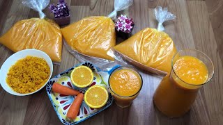 تخزين عصير البرتقال بالجزر| لشهر رمضان 2023 في أقل من 3دقائق