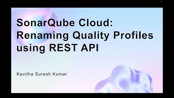 SonarQube Cloud:Renaming Quality Profiles using REST API