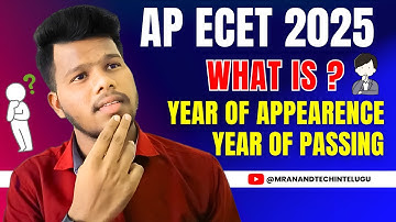 “AP ECET Form lo Year of Appearance & Year of Passing Ela Fill Cheyyali?”  | #apecet2025 #mranand