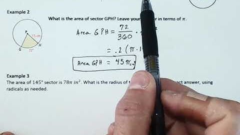 10 7 Areas of Circles and Sectors Video