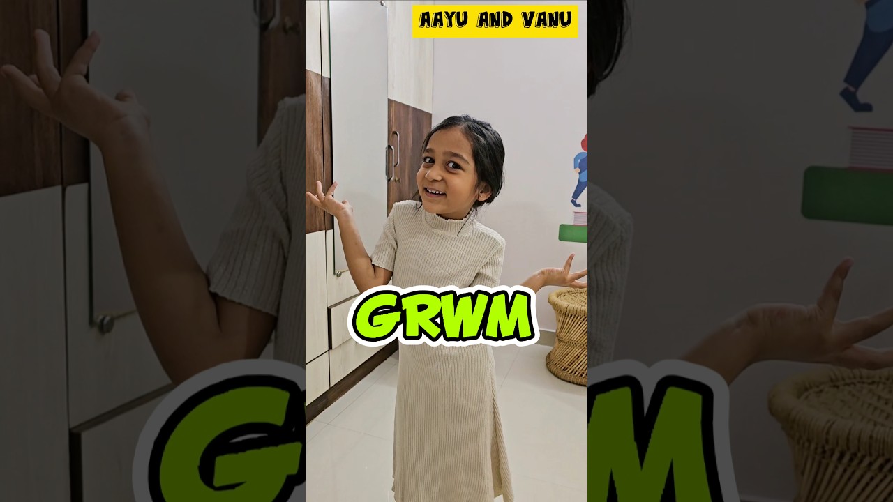 Mini Vlog 648 - GRWM For Kids Party 😍🥰😎 #aayuandvanu #shorts #youtubeshorts #trending #grwm