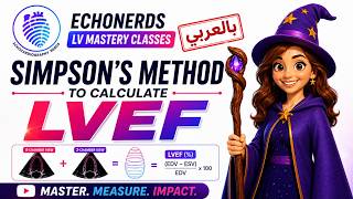Simpson’s Method for LVEF Calculation | EchoNerds LV Mastery بالعربي 🫀 (Arabic audience)