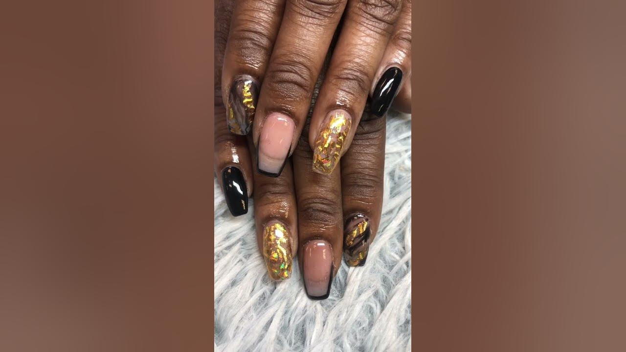 New Nail Art 2023 ✨ Gorgeous Dripping 24 Karat Gold Nail Design 