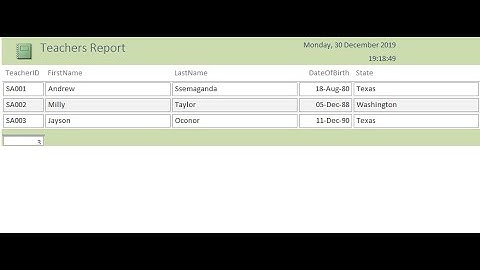 Reports designing in Ms Access Reports