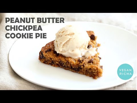 Peanut Butter Chickpea Cookie Pie | Vegan Richa Recipes