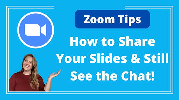 Zoom Tips: How to Share Your Slides & See the Chat at the Same Time - Logan Clements