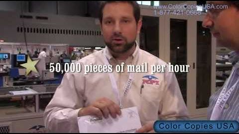 Processing direct mail marketing post cards and letters using Color Copies and Digital Printing