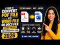 I tried to convert PDF File into Word File or DOCS File using Online PDF Converter Tool 2026