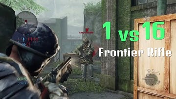 1 vs 16 Comeback (Frontier Rifle) - The Last of Us Remastered