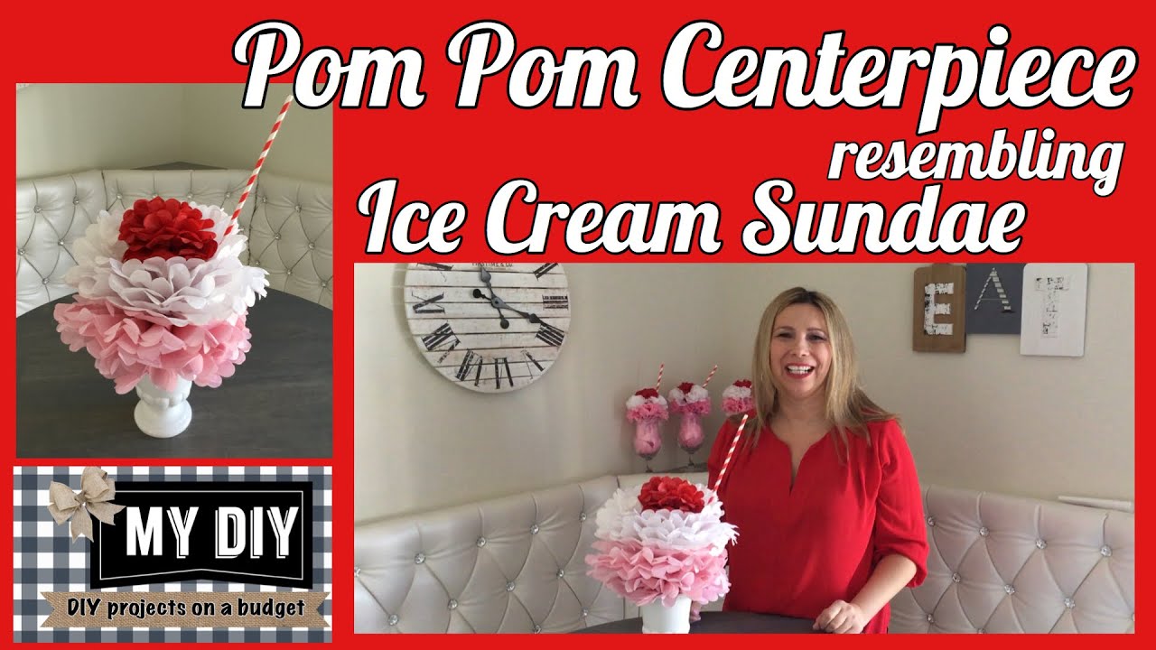 Pom pom centerpiece DIY UNDER 5! YouTube