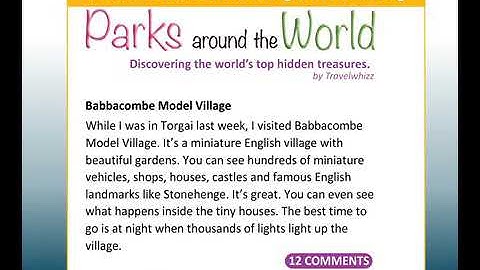 Excel 6.Module 6 (e). For Kaz. p 73. PARKS around the WORLD