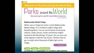 Excel 6.Module 6 (e). For Kaz. p 73. PARKS around the WORLD