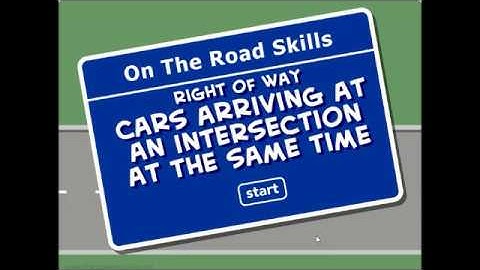 Right of Way - Intersection: Audio