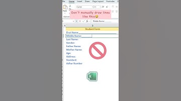 How to draw lines automatically in Excel? #exceltipsandtricks #excelformulas #advanceexcel