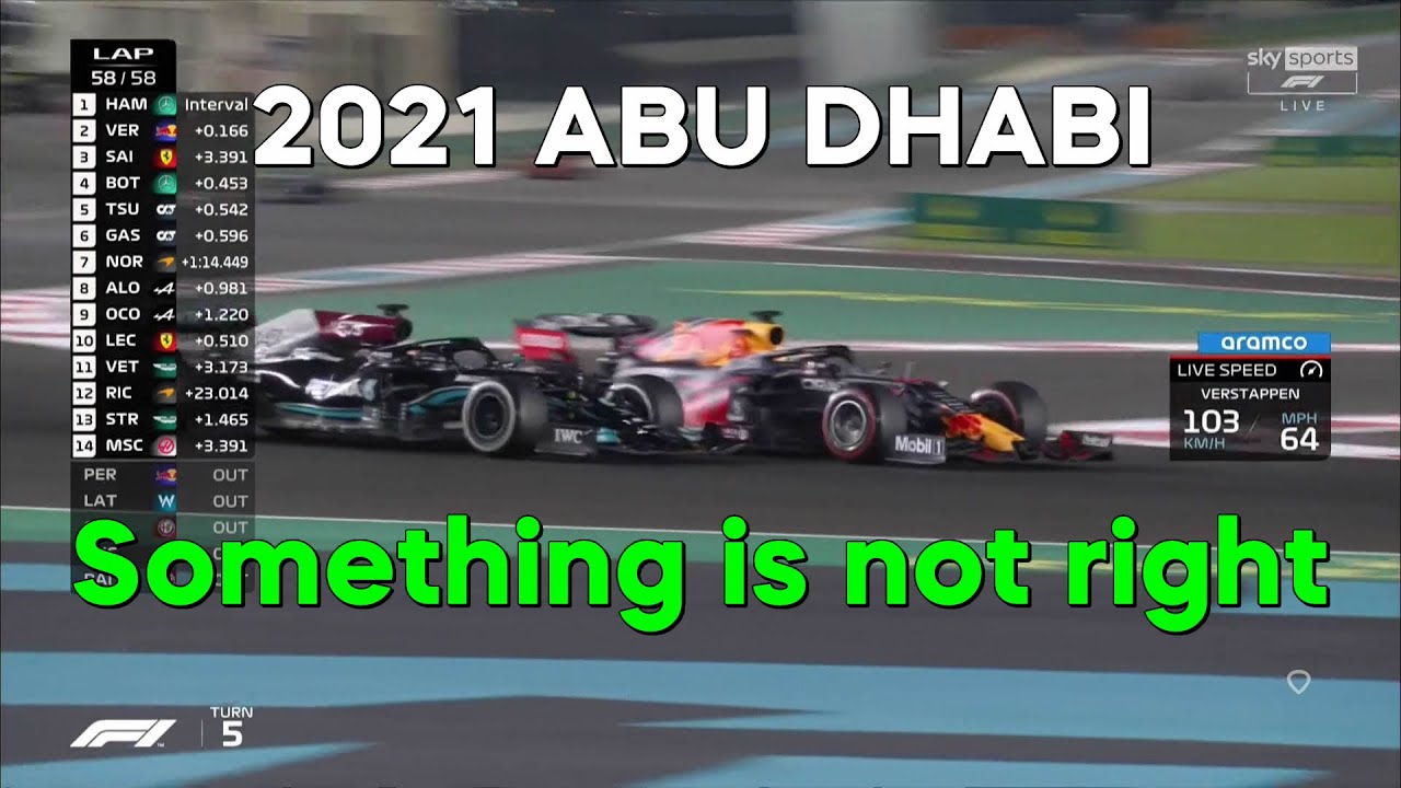 Half a second of the overtake was lost on live - F1 Abu Dhabi 2021
