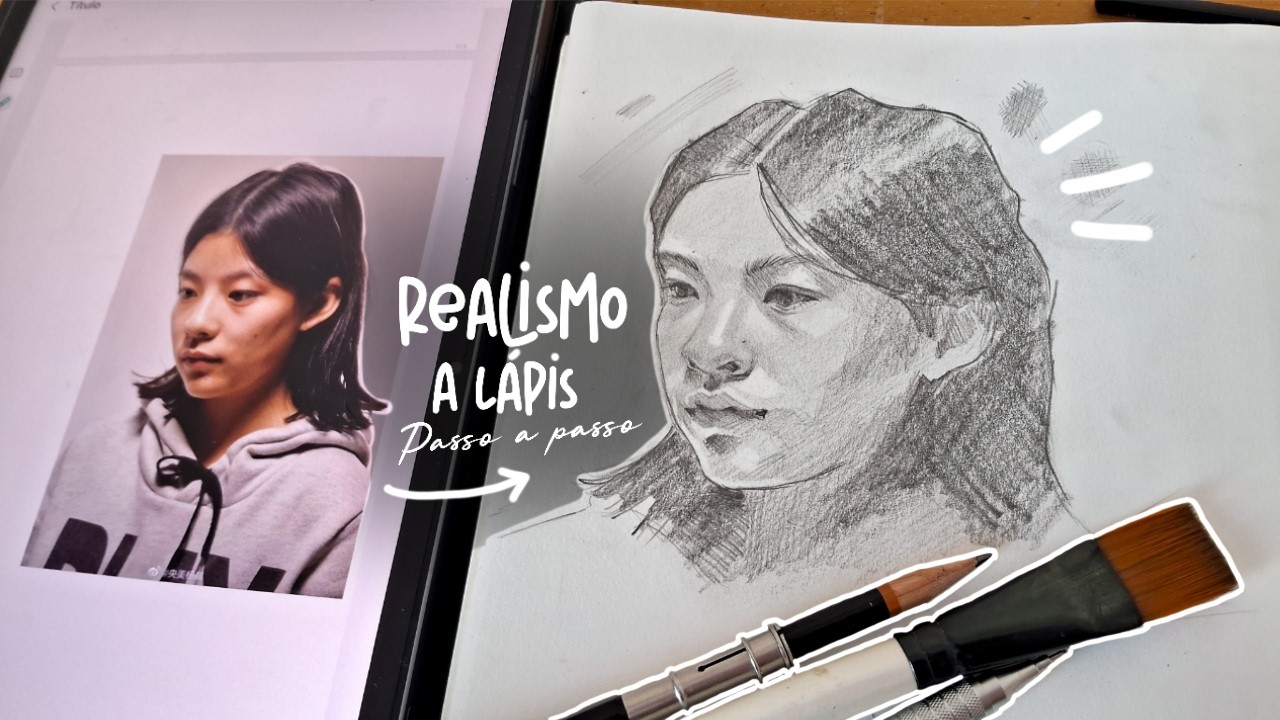 MEU MÉTODO PARA DESENHAR ROSTO REALISTA A LÁPIS | Passo a passo completo - Desenhando na prática #1