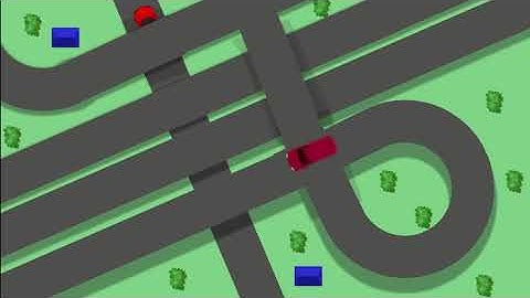 Cars Traffic On the Road -   Free Cartoon Background Loop - Tráfico de coches en la carretera - FULL