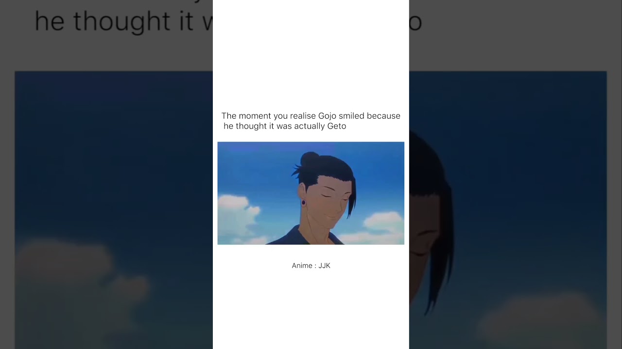 Gojo smile 😄