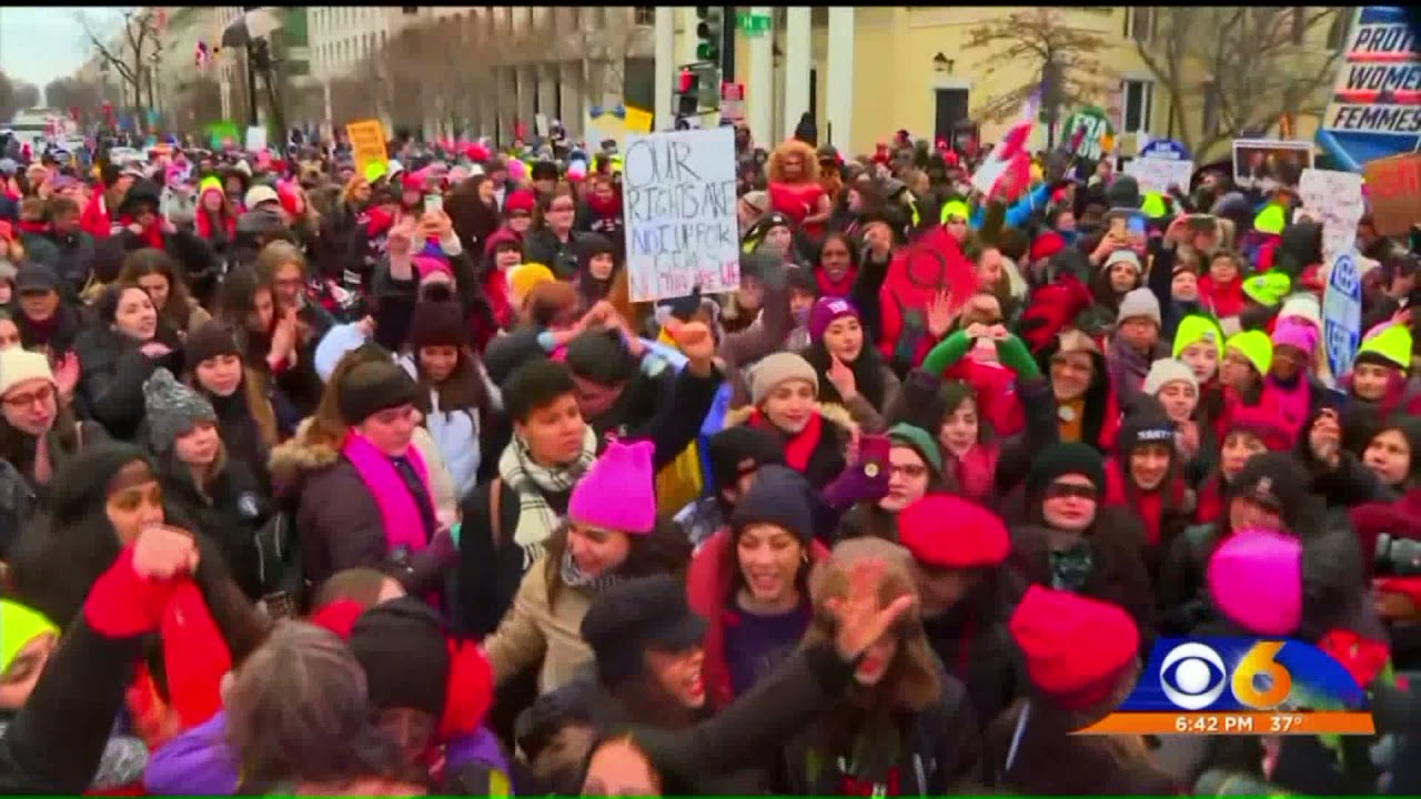 Thousands gather for Women`s March rallies across the US - YouTube