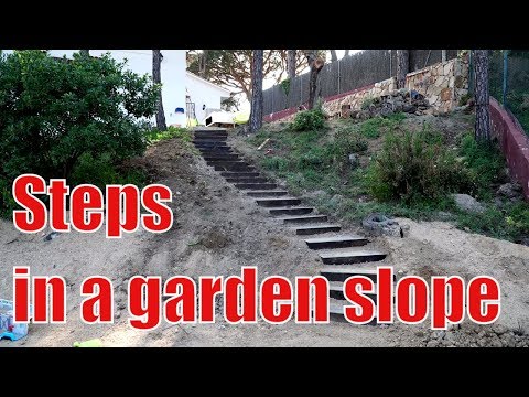 How to make steps in a garden slope