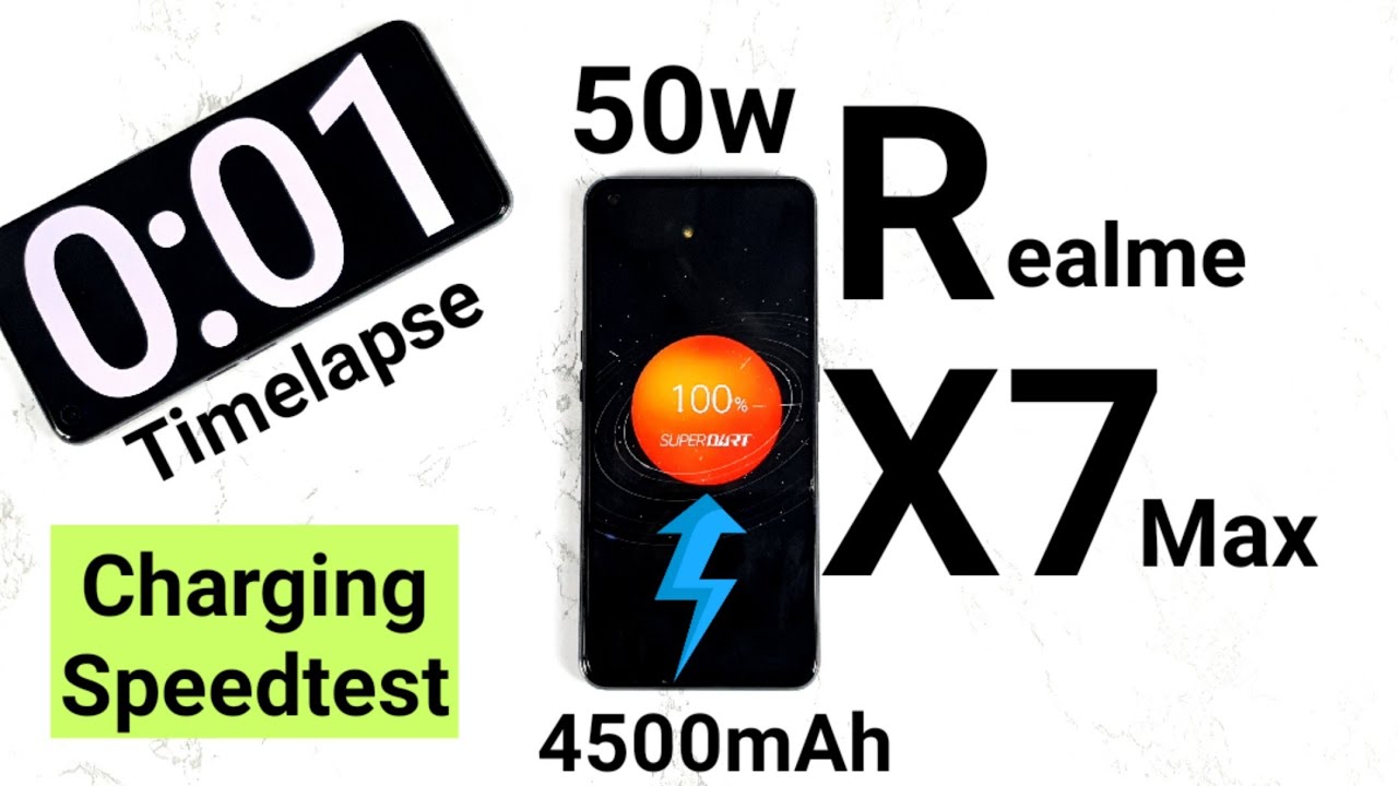 Realme X7 Max Charging Speedtest in Timelapse 1%-100% Shocking Results😍😎😱🔥