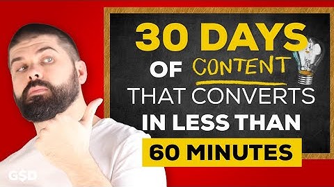 How I create 30 days of content in under 60 minutes