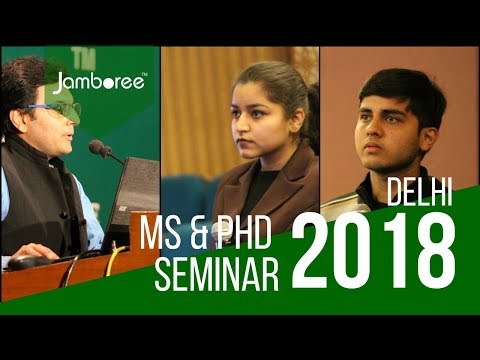 MS & PhD Admission Seminar in Delhi by Jamboree [2018]