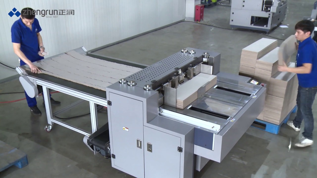 zhengrun KL1300A automatic cardboard cutter - YouTube